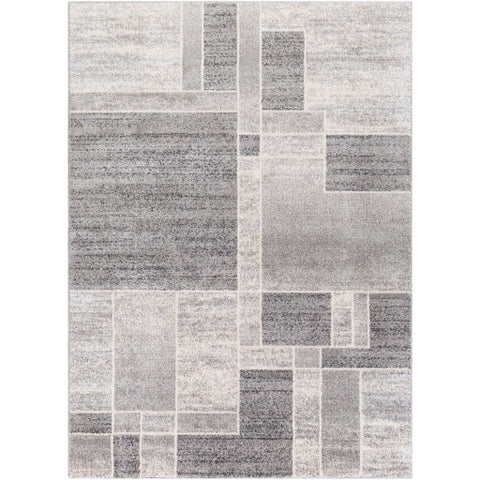 Image of Surya Lula Modern Medium Gray, Charcoal, Ivory Rugs LAL-2300