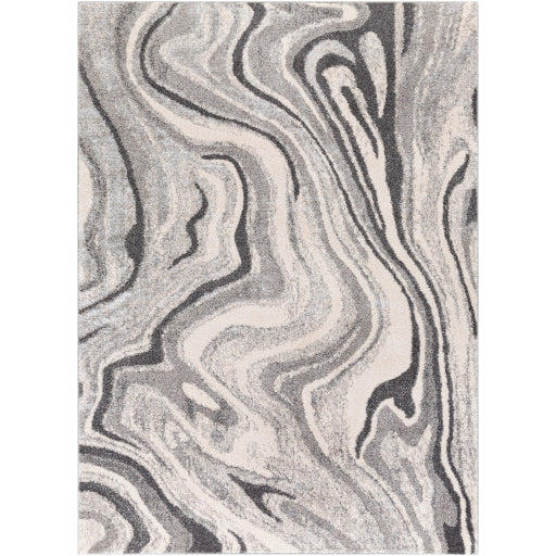 Surya Lula Modern Charcoal, Medium Gray, Ivory Rugs LAL-2306