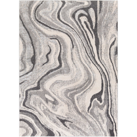 Image of Surya Lula Modern Charcoal, Medium Gray, Ivory Rugs LAL-2306