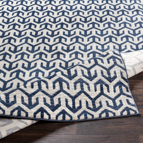 Image of Surya Lagom Modern Navy, Medium Gray, Ivory Rugs LGM-2300