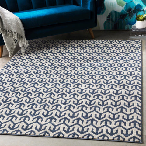 Image of Surya Lagom Modern Navy, Medium Gray, Ivory Rugs LGM-2300