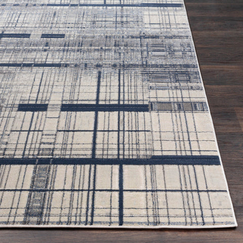 Image of Surya Lagom Modern Navy, Charcoal, Pale Blue, Medium Gray, Ivory Rugs LGM-2311