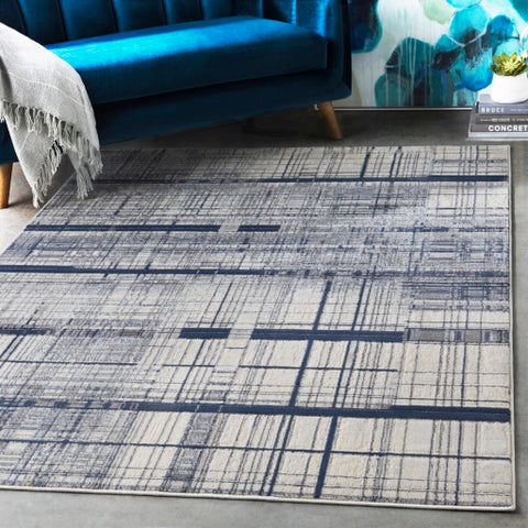 Image of Surya Lagom Modern Navy, Charcoal, Pale Blue, Medium Gray, Ivory Rugs LGM-2311