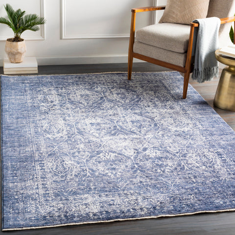 Image of Surya Lincoln Traditional Navy, Denim, Sky Blue, Beige, White Rugs LIC-2305