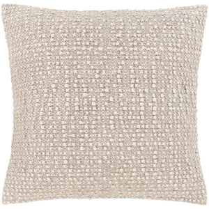 Surya Leif Texture Medium Gray, White Pillow Cover LIF-004-Wanderlust Rugs