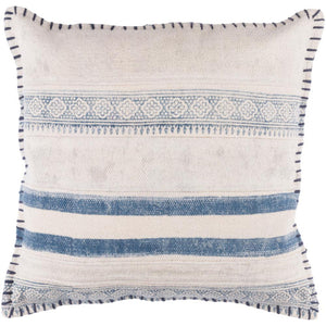 Surya Lola Bohemian/Global Cream, Navy, Pale Blue Pillow Kit LL-006-Wanderlust Rugs