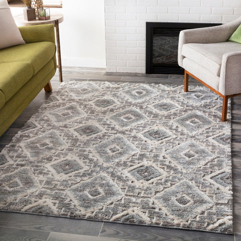 Image of Surya La Maison Global Medium Gray, Cream, Charcoal, Wheat Rugs LMS-2304