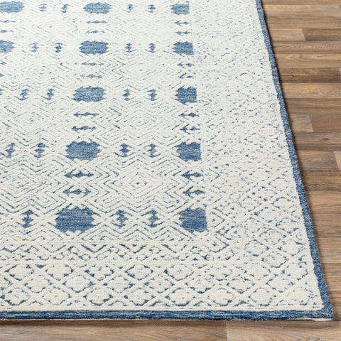 Image of Surya Louvre Traditional Navy, Cream, Ice Blue Rugs LOU-2300