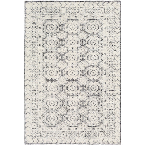 Image of Surya Louvre Traditional Black, Ivory, Cream Rugs LOU-2303