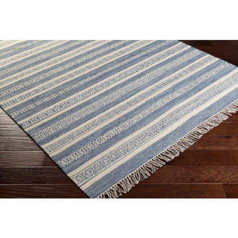 Image of Surya Lawry Cottage Navy, Pale Blue, Cream Rugs LRY-7001