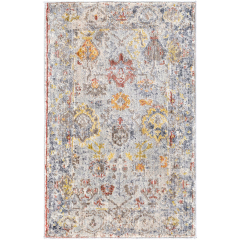Image of Surya Liverpool Traditional Charcoal, Medium Gray, Silver Gray, White, Ivory, Camel, Bright Yellow, Dark Red, Wheat, Bright Orange, Pale Pink, Burnt Orange Rugs LVP-2300