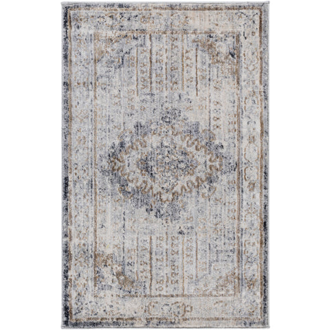 Image of Surya Liverpool Traditional Charcoal, Medium Gray, Silver Gray, White, Ivory, Camel Rugs LVP-2301