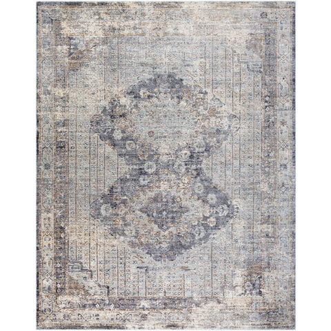 Image of Surya Liverpool Traditional Charcoal, Medium Gray, Silver Gray, White, Ivory, Camel Rugs LVP-2301