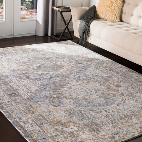 Image of Surya Liverpool Traditional Charcoal, Medium Gray, Silver Gray, White, Ivory, Camel Rugs LVP-2301