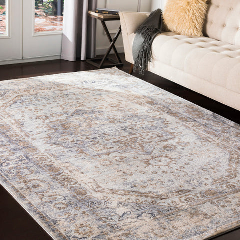 Image of Surya Liverpool Traditional Charcoal, Medium Gray, Silver Gray, White, Ivory, Camel Rugs LVP-2302