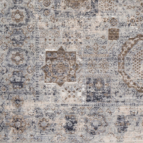Image of Surya Liverpool Traditional Charcoal, Medium Gray, Silver Gray, White, Ivory, Camel Rugs LVP-2304