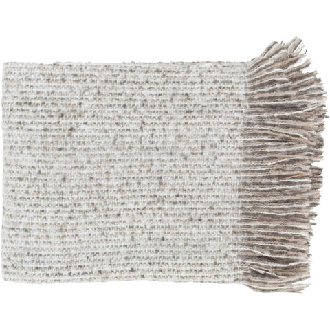 Image of Surya Madurai Texture Taupe, White, Charcoal Throws MAD-1002-Wanderlust Rugs