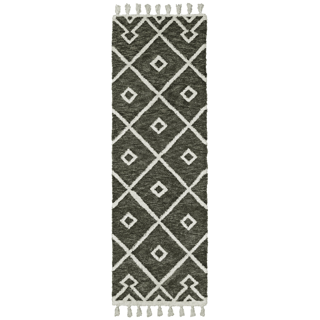 Oriental Weavers Madison 61407 2' 6" X 8' Casual Grey Ivory Tribal Runner Rug-Wanderlust Rugs