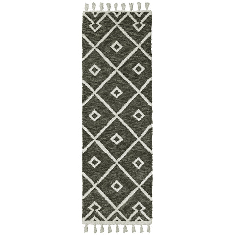 Image of Oriental Weavers Madison 61407 2' 6" X 8' Casual Grey Ivory Tribal Runner Rug-Wanderlust Rugs