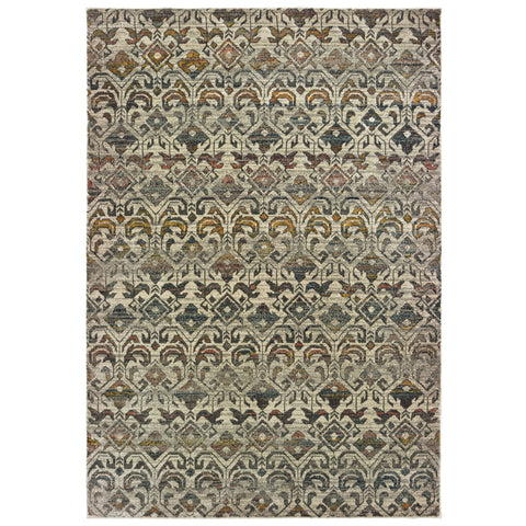 Image of Oriental Weavers Mantra 1330W 2' 3" X 7' 6" Casual Ivory Grey Distressed Runner Rug-Wanderlust Rugs