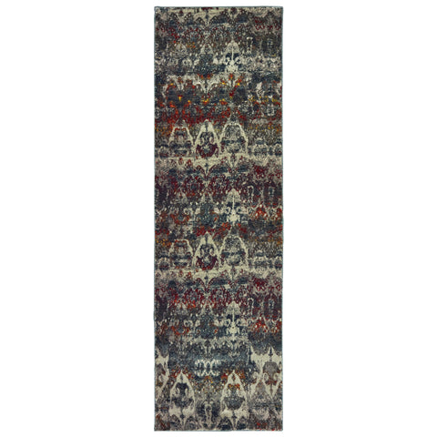 Image of Oriental Weavers Mantra 048V7 2' 3" X 7' 6" Casual Grey Multi Distressed Runner Rug-Wanderlust Rugs