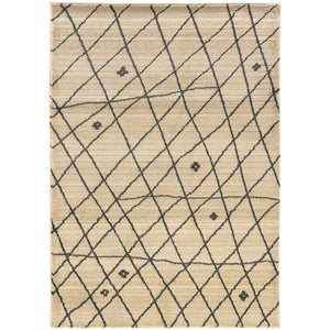 Oriental Weavers Marrakesh 1442H 2' 7" X 10' 0" Casual Ivory Slate Tribal Runner Rug-Wanderlust Rugs