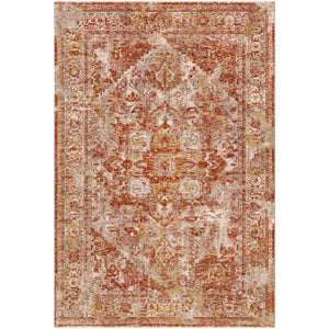 Surya Mirabel Traditional Peach, Burnt Orange, Cream, Dark Brown, Saffron, Taupe, Light Gray, Rose Rugs MBE-2304