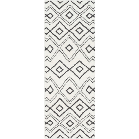 Image of Surya Moroccan Shag Global Black, Charcoal, White Rugs MCS-2308