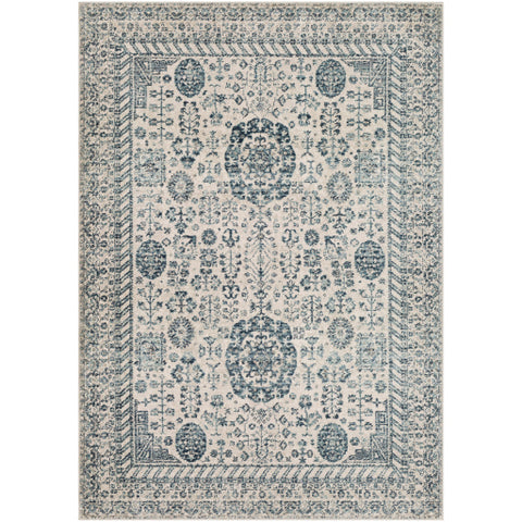 Image of Surya Mesopotamia Traditional Medium Gray, Teal, Navy, Denim, Ivory, Camel Rugs MEP-2300