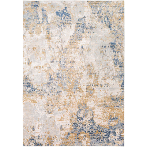 Image of Surya Milano Modern Light Gray, Mustard, Ivory, Bright Blue, White Rugs MLN-2302