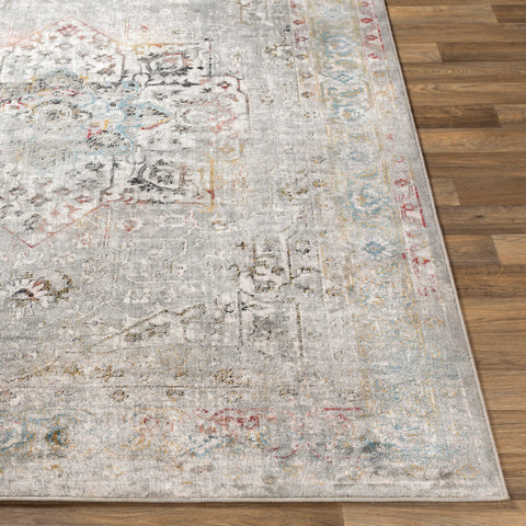 Image of Surya Milano Traditional Light Gray, Mustard, Sky Blue, Bright Red, Camel, Charcoal, White Rugs MLN-2306
