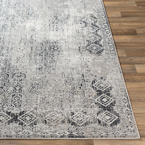 Image of Surya Milano Traditional Light Gray, Charcoal, Medium Gray, White Rugs MLN-2307