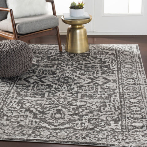 Image of Surya Monte Carlo Traditional Charcoal, Light Gray Rugs MNC-2300