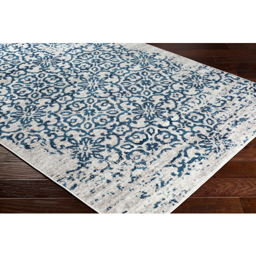 Surya Monte Carlo Traditional Sky Blue, Navy, Light Gray, White Rugs MNC-2304
