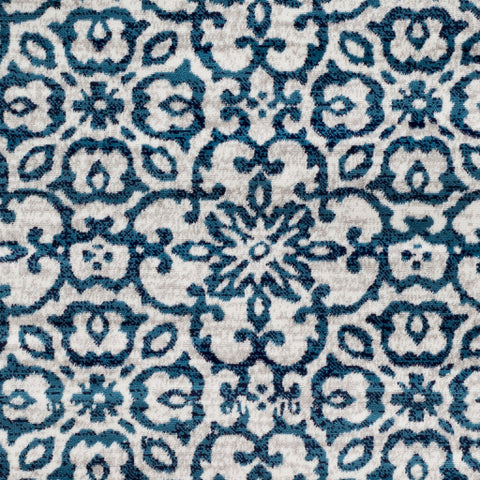 Image of Surya Monte Carlo Traditional Sky Blue, Navy, Light Gray, White Rugs MNC-2304