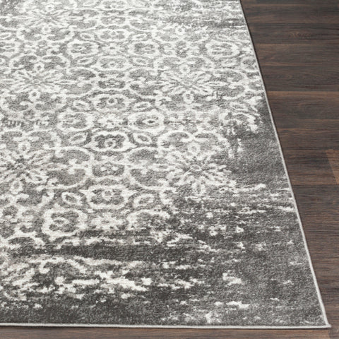 Image of Surya Monte Carlo Traditional Charcoal, Light Gray, White Rugs MNC-2305