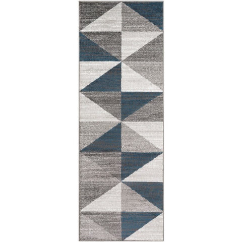 Image of Surya Monte Carlo Modern Light Gray, White, Charcoal, Sky Blue Rugs MNC-2307