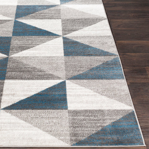 Image of Surya Monte Carlo Modern Light Gray, White, Charcoal, Sky Blue Rugs MNC-2307