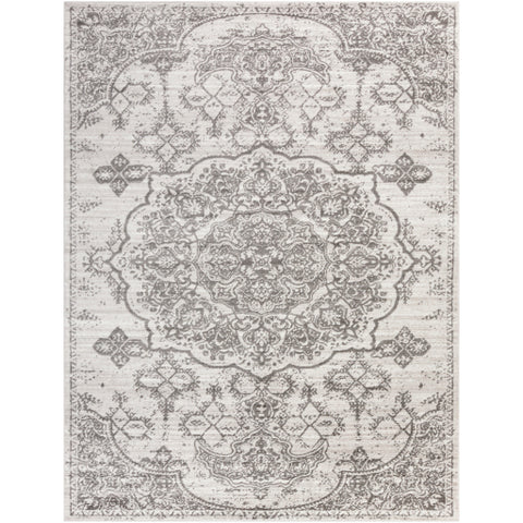 Image of Surya Monte Carlo Traditional Charcoal, Light Gray, White Rugs MNC-2339