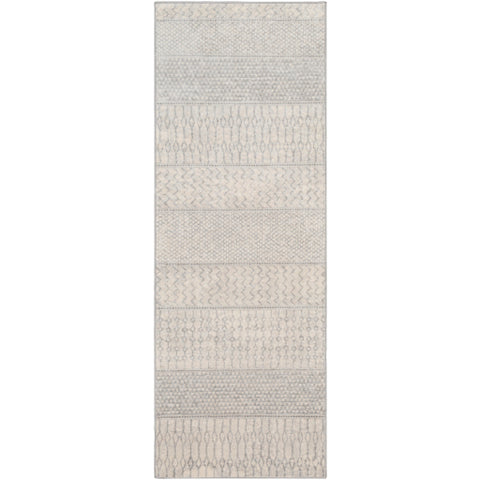 Image of Surya Monaco Global Silver Gray, Medium Gray, Cream Rugs MOC-2306