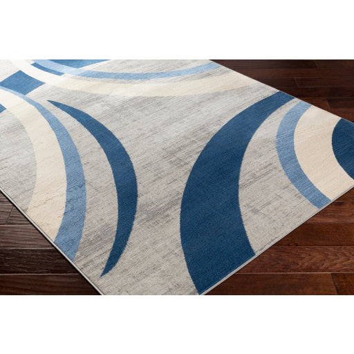 Surya Monaco Modern Navy, Bright Blue, Silver Gray, Medium Gray, Cream Rugs MOC-2320