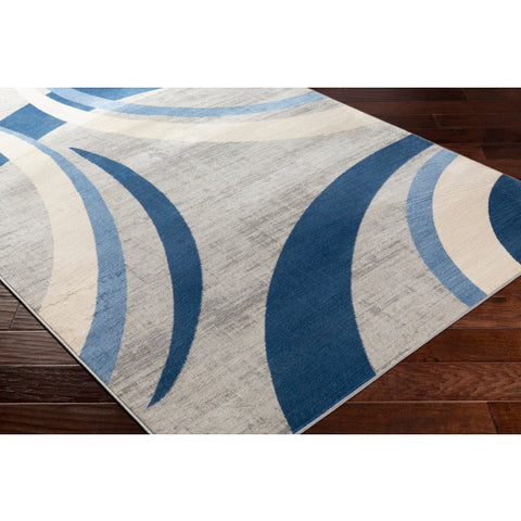 Image of Surya Monaco Modern Navy, Bright Blue, Silver Gray, Medium Gray, Cream Rugs MOC-2320
