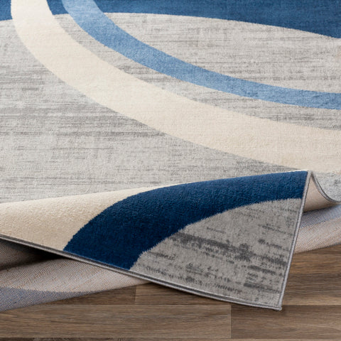 Image of Surya Monaco Modern Navy, Bright Blue, Silver Gray, Medium Gray, Cream Rugs MOC-2320