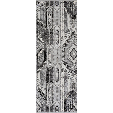 Image of Surya Monaco Global Black, Medium Gray, Silver Gray, Cream Rugs MOC-2325