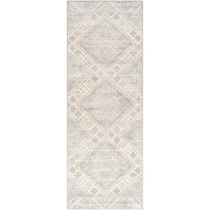 Surya Monaco Global Medium Gray, Silver Gray, Cream Rugs MOC-2326