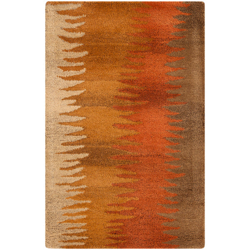 Surya Mosaic Modern Burnt Orange, Wheat, Dark Brown Rugs MOS-1004
