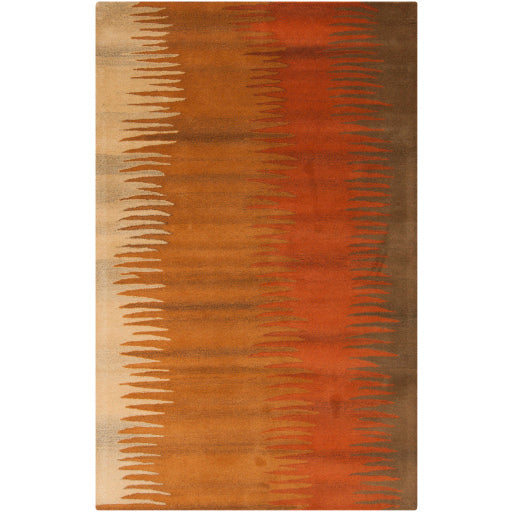 Surya Mosaic Modern Burnt Orange, Wheat, Dark Brown Rugs MOS-1004