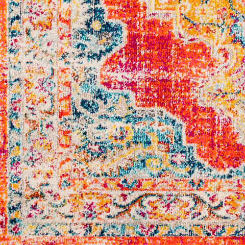 Image of Surya Morocco Traditional Bright Orange, Coral, Teal, Navy, Fuschia, Saffron, Bright Yellow, Pale Blue, Light Gray, Camel, Bright Red, Beige, White Rugs MRC-2306
