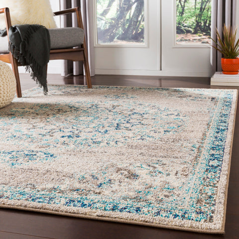 Image of Surya Morocco Traditional Light Gray, Camel, Teal, Pale Blue, Charcoal, Navy, Beige, White Rugs MRC-2321