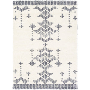 Surya Maroc Shag Global Medium Gray, White Rugs MRS-2300